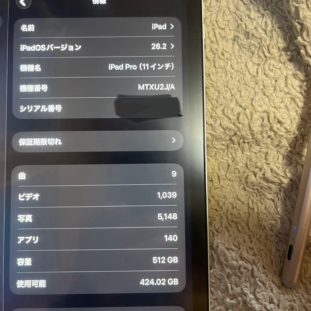 Apple iPad Pro11インチ第一世代シルバー512gb おまけ付き