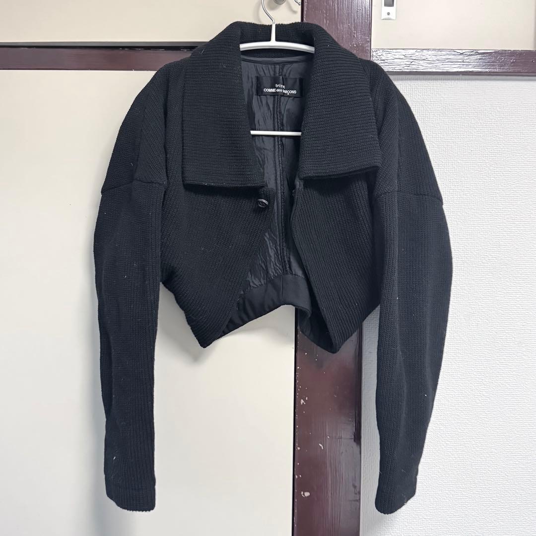 comme des garcons tricot 黒ショート丈ニットジャケット