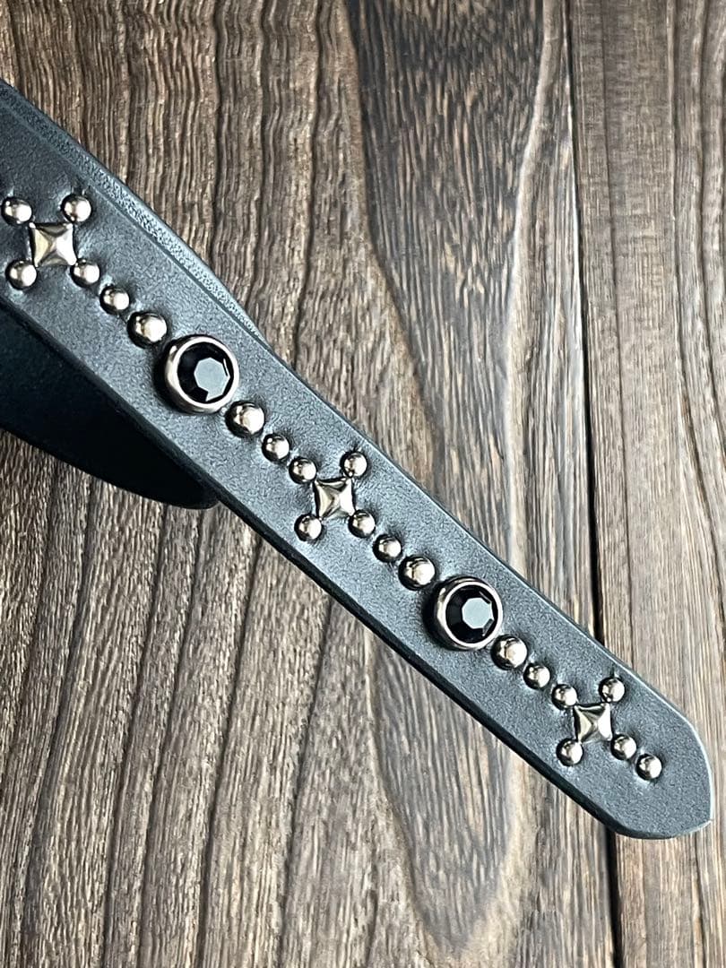 ナローロングベルト　シルバー　牛ヌメ　exca HTC CALEE