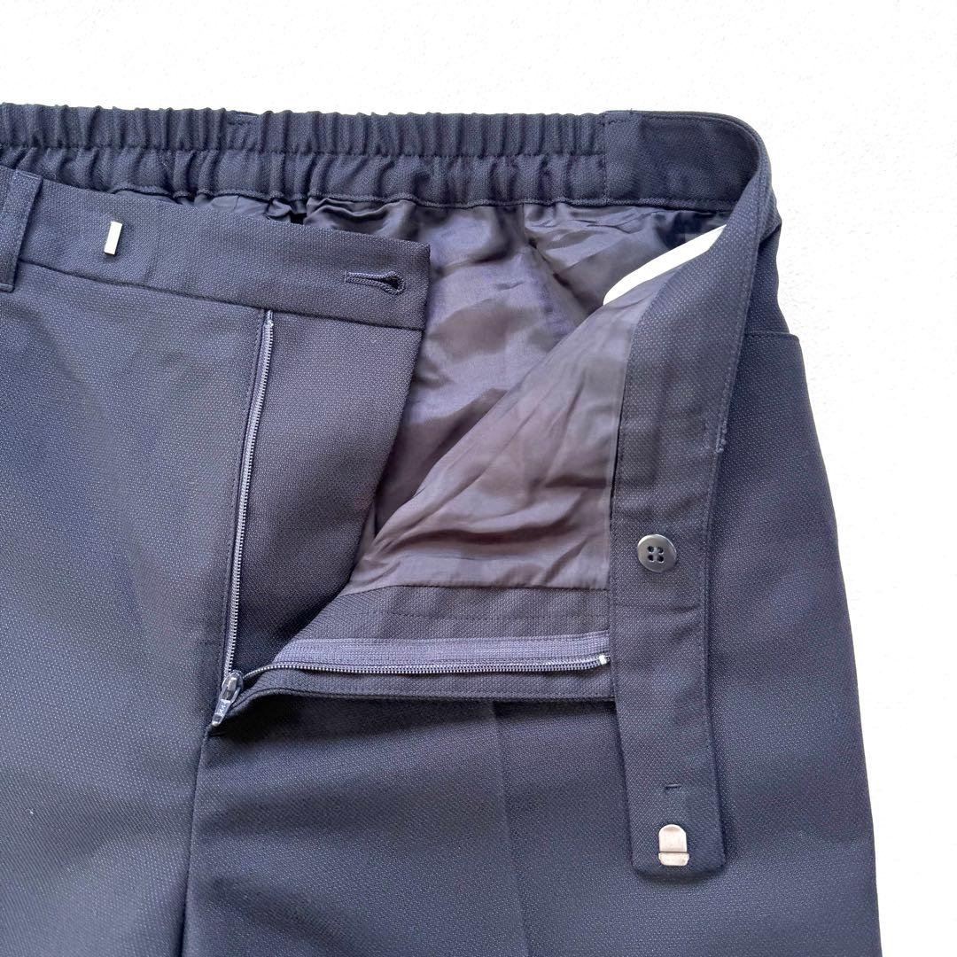 美品15/17号✨ニューヨーカー シルク パンツ スーツ セットアップ ネイビー