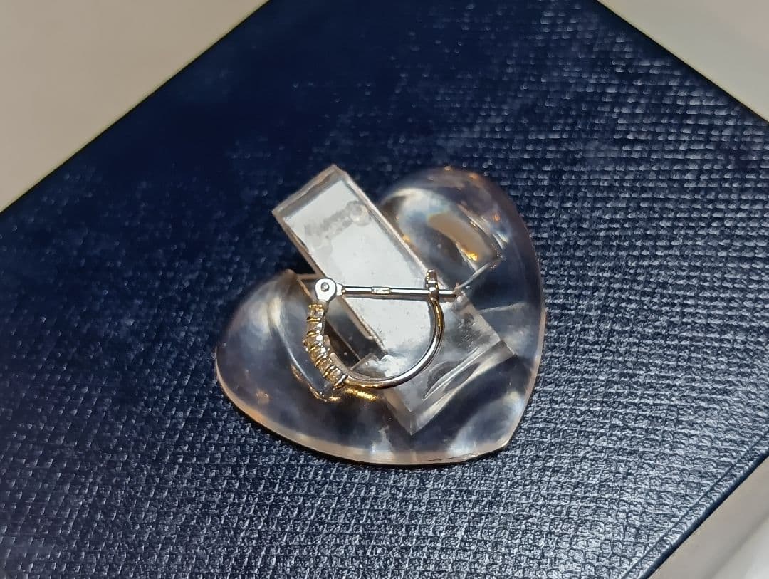 K10WG ダイヤモンドエタニティフープピアス 0.1ct