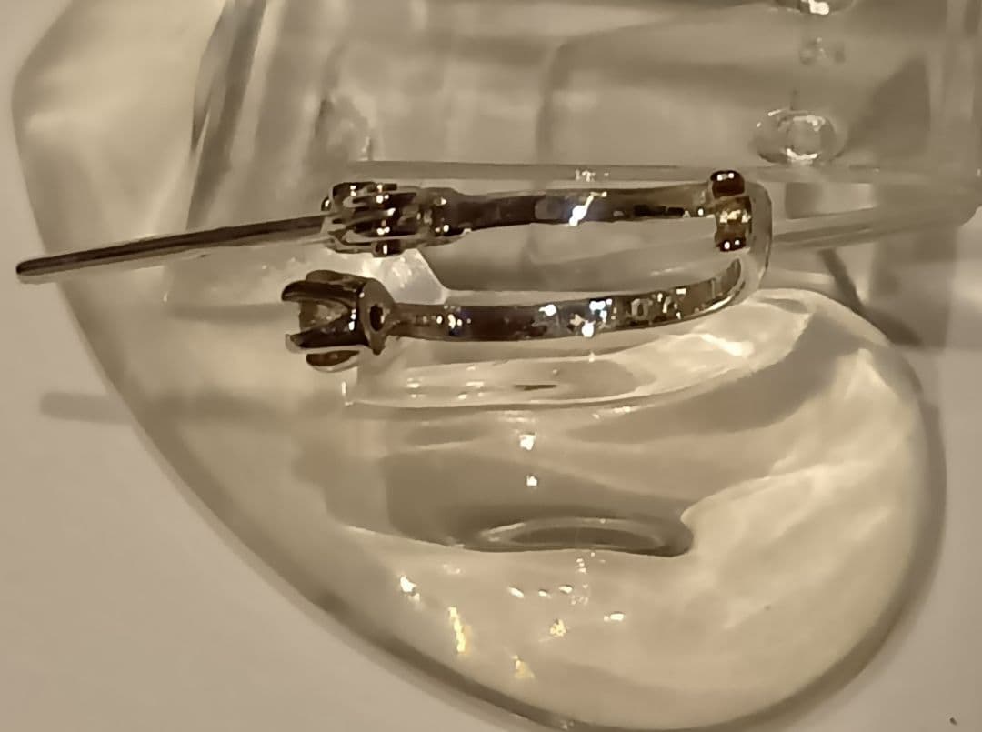 K10WG ダイヤモンドエタニティフープピアス 0.1ct