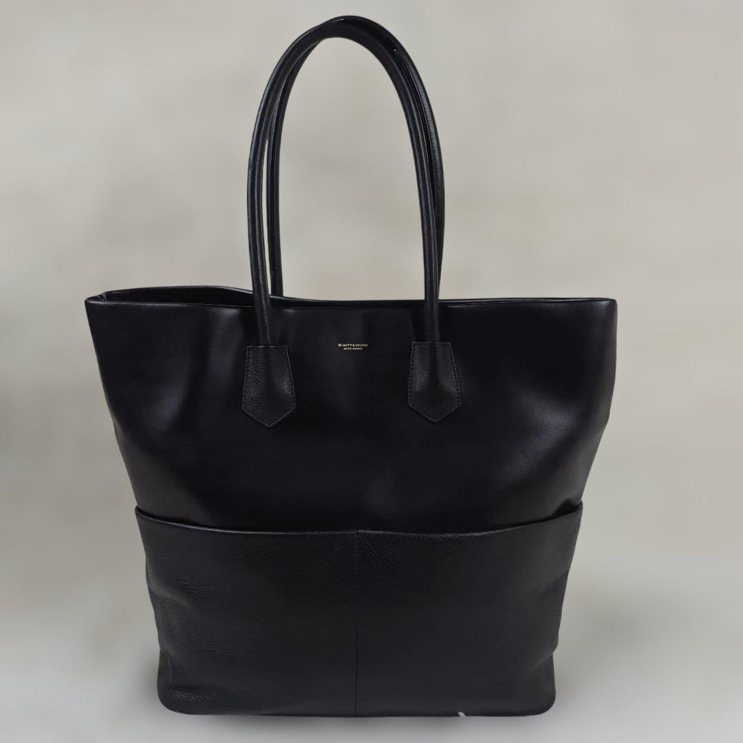 ✨美品✨ ビューティーユース トートバッグ レザー 肩掛け A4可 シボ革 黒