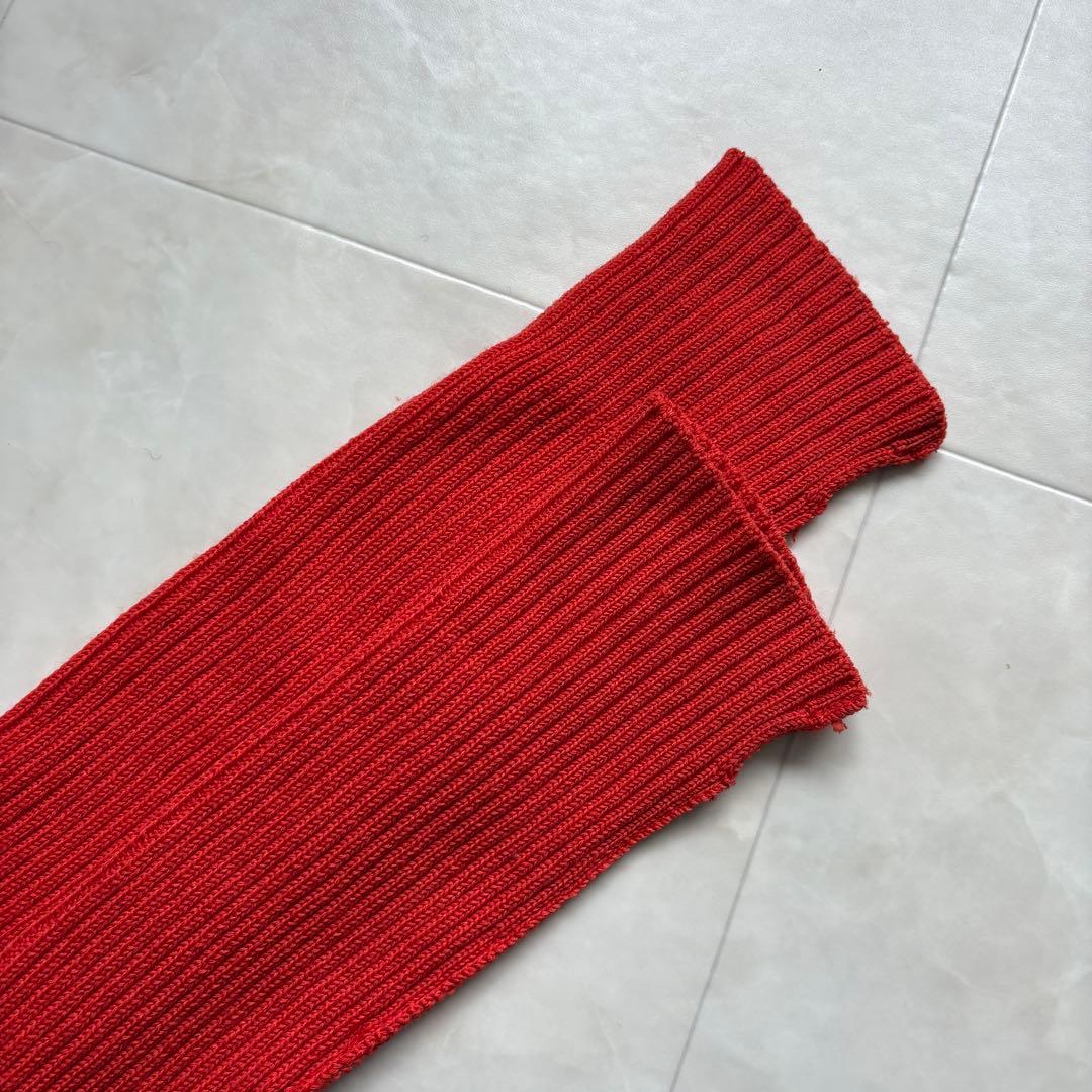 THE SHINZONE ロングリブカーディガン 赤 F 0 スナップボタン