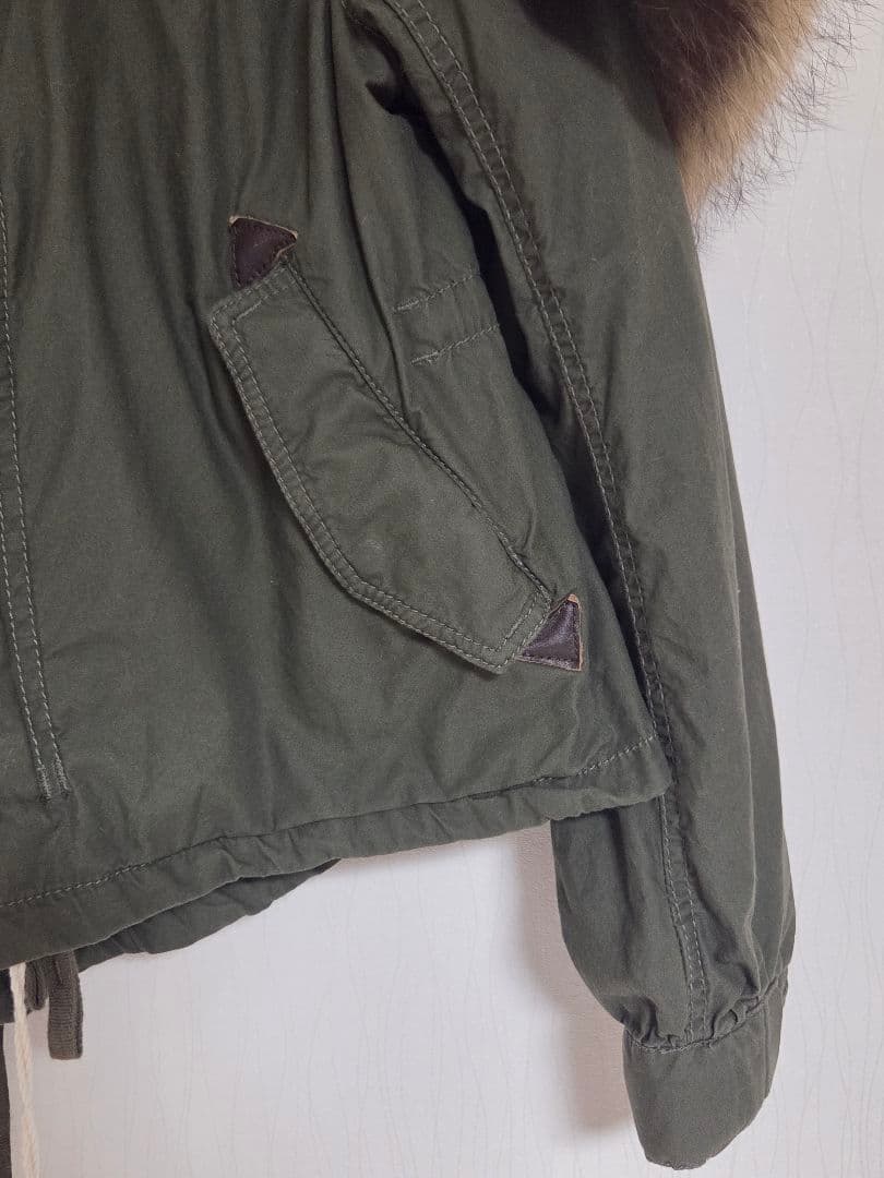 GOA　ファー付きミリタリージャケット　ショート丈