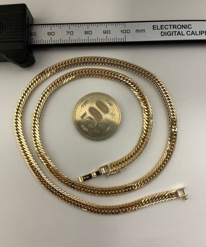 【大幅値引き中】K18喜平ネックレス　16面トリプルカット　mカット