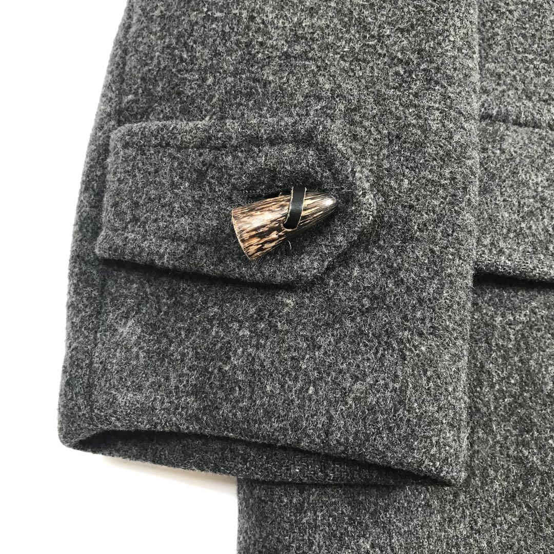 バーバリー Burberrys ダッフルコート グレー ウール ノバチェック