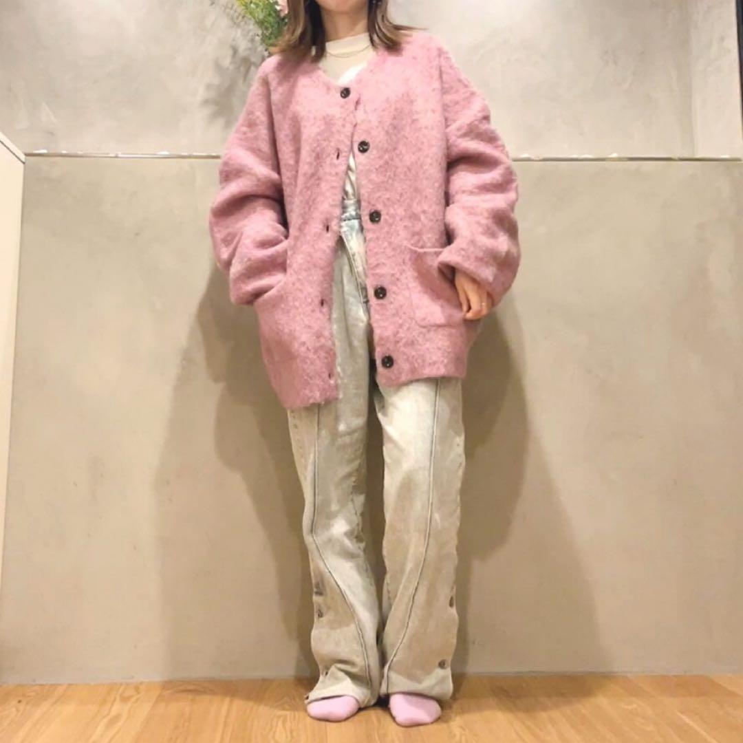 【美品】Knuth Marfミックスモヘヤカーディガン　オーバーサイズ　シャギー