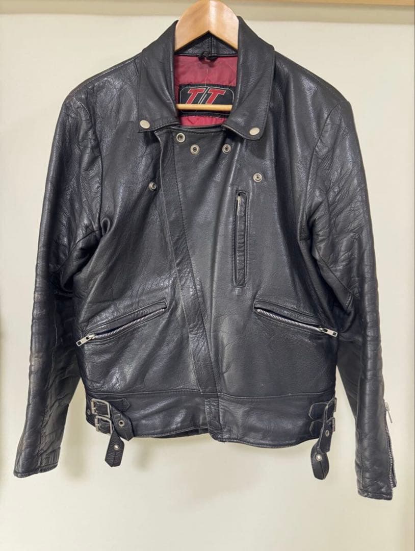 TT LEATHERS ダブルライダースジャケット サイズXL相当