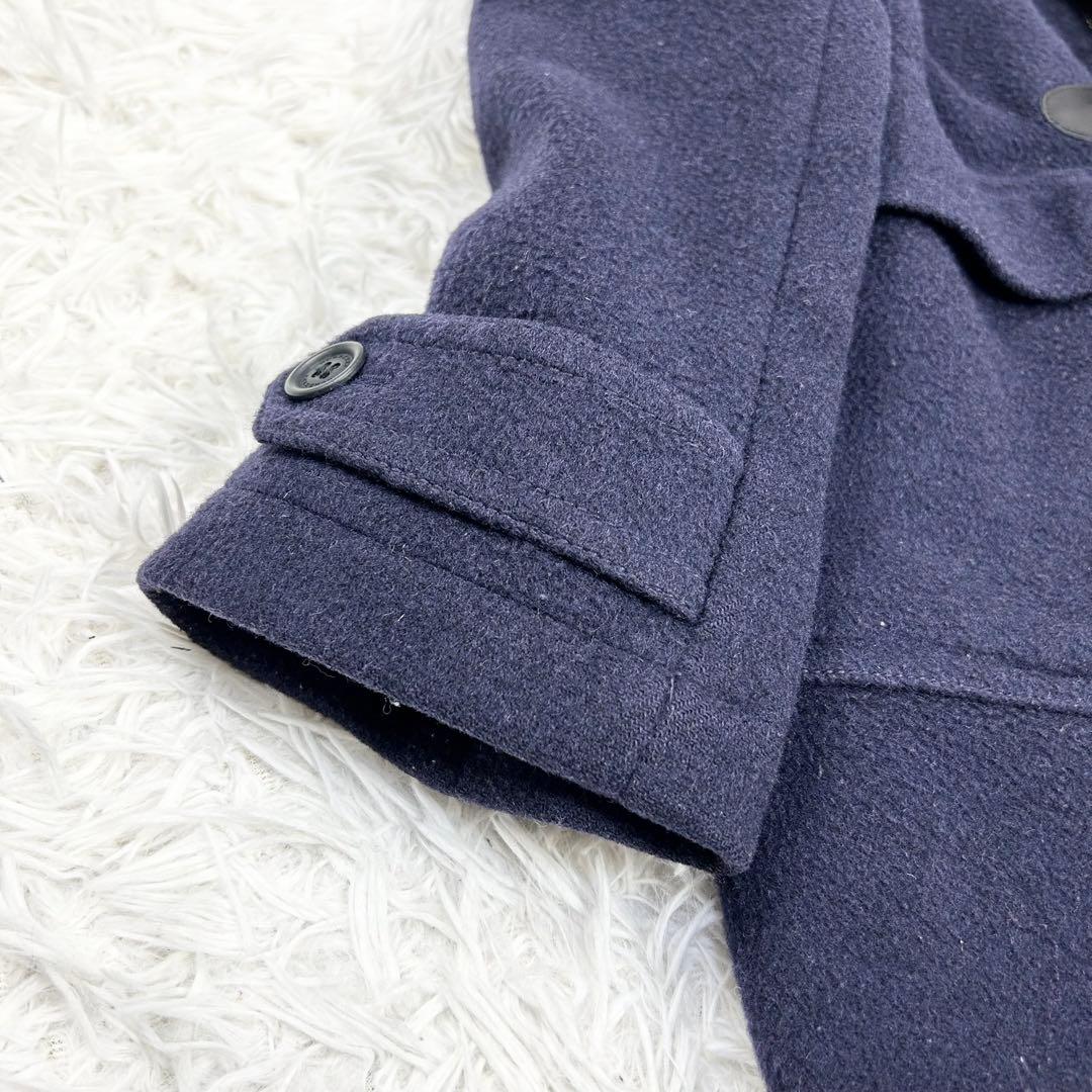 バーバリーチルドレン ダッフルコート 14Y 164cm ネイビー メガチェック