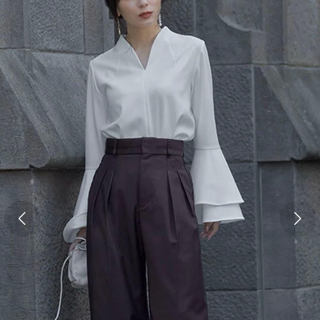 極美品✨️anuans アニュアンス / ラッフルスリーブブラウス