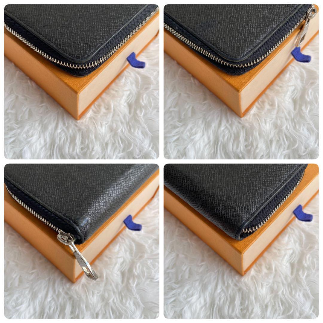 美品✨ ルイヴィトン 長財布 タイガ ジッピーウォレット ヴェルティカル 黒