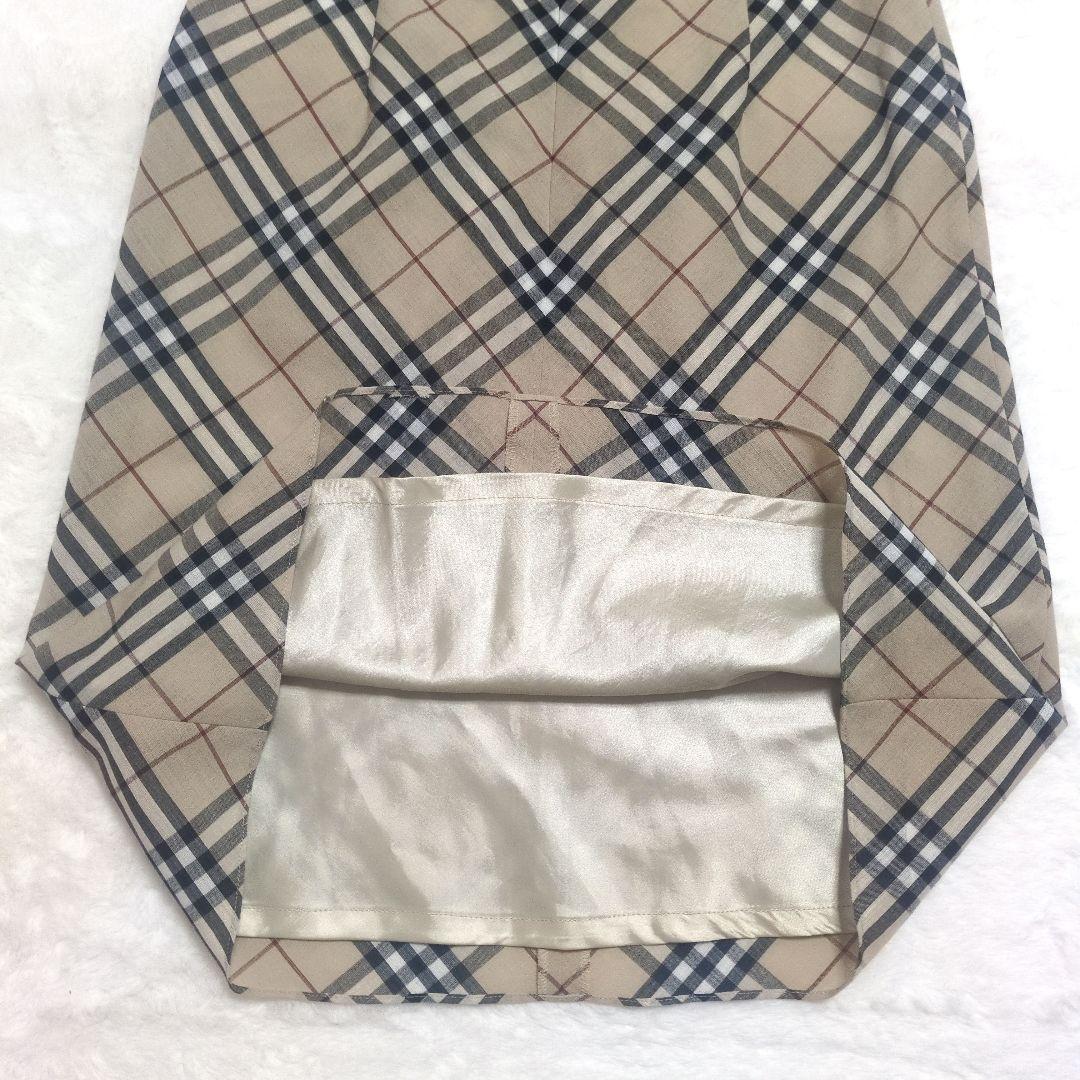 極美品 バーバリーブルーレーベル ノバチェック ワンピース ホルターネック 36