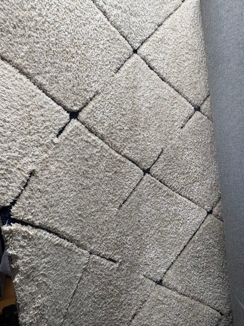 LOWYA NEW デニドラ ダイア シャギー ラグ Lサイズ 3畳