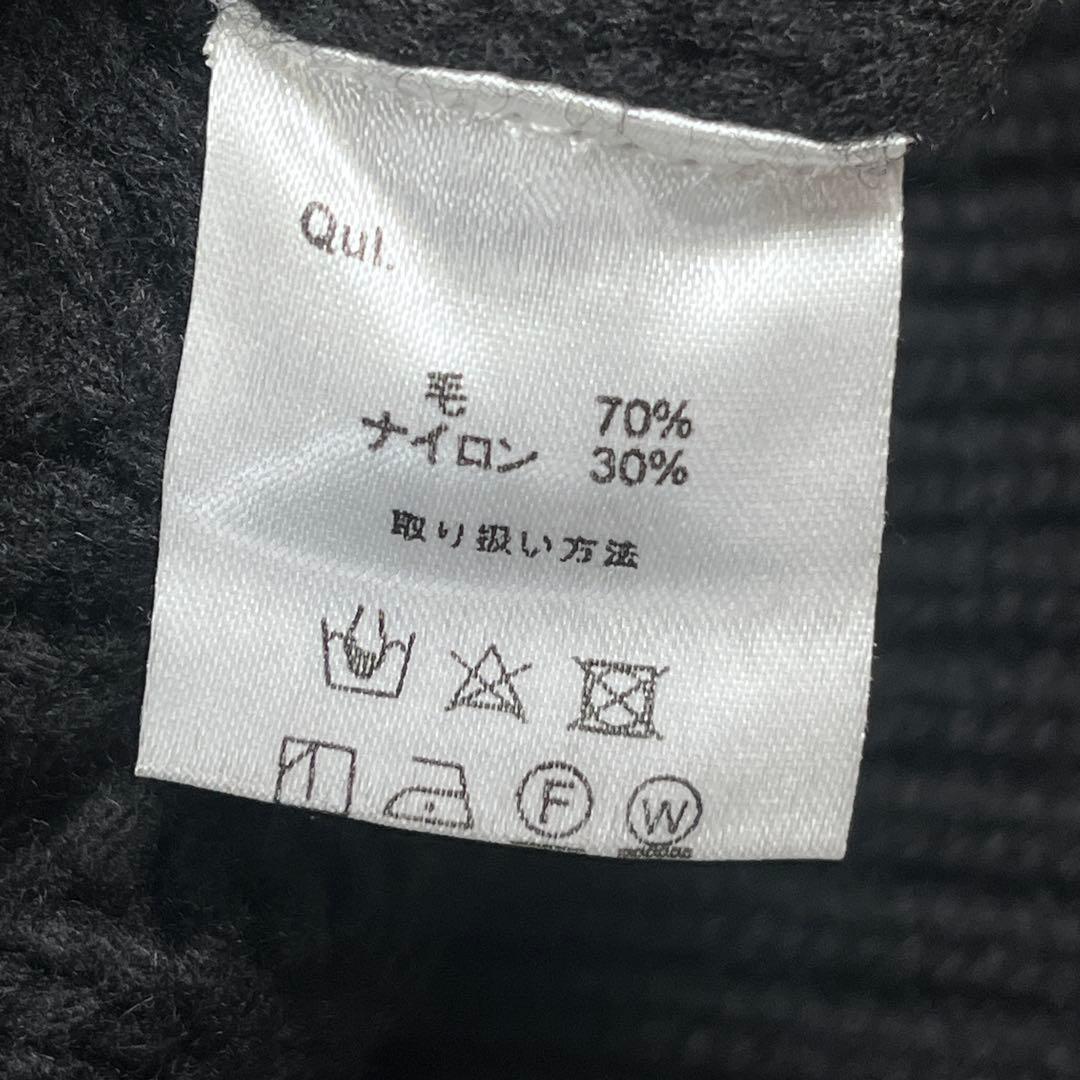 MACHATT マチャット 厚手 パッチワーク フリル ニット ブラック