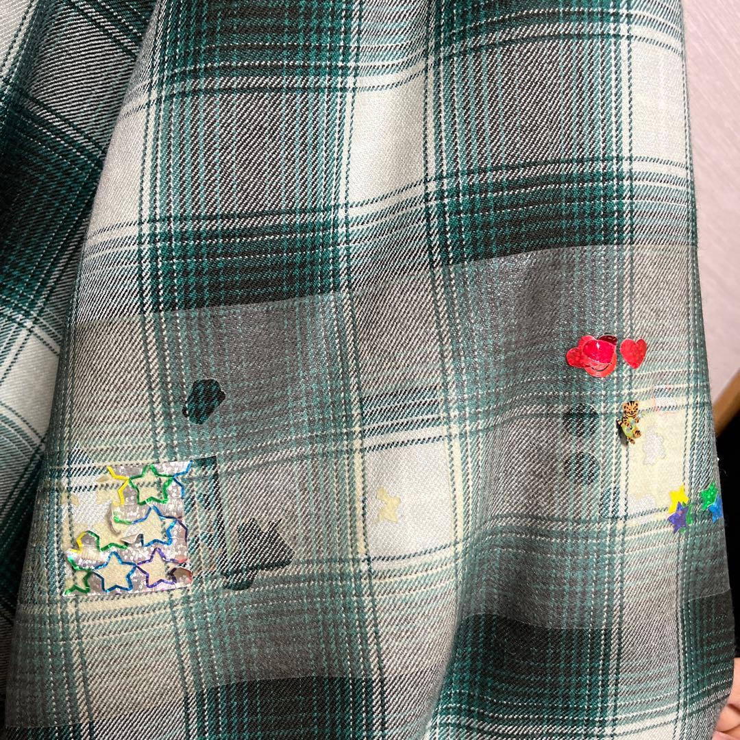 jenny fax グリーンチェックスタジャン