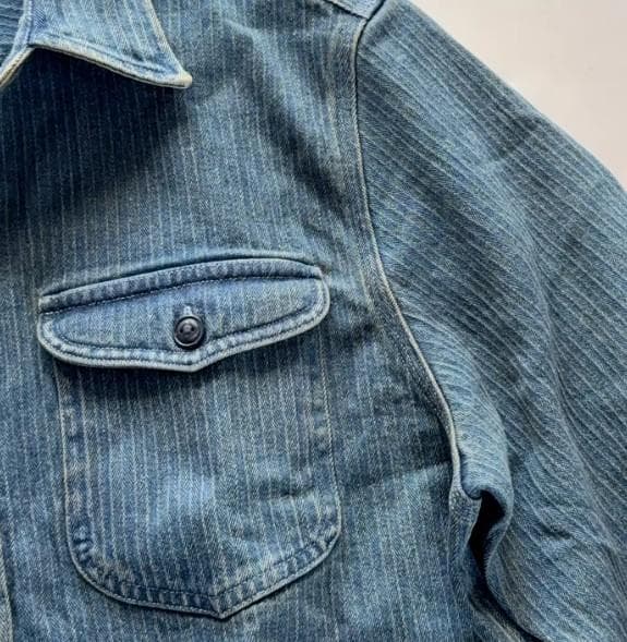 送料無料/新品未使用ヘビーアメリカンRRLヘリンボーンデニムシャツ