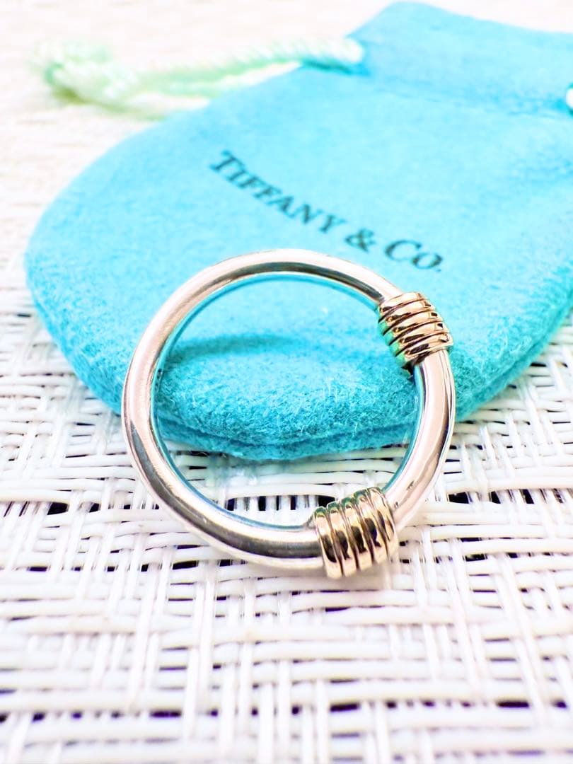 ティファニー リング　約　10号　バンドウィズ　コンビ 750 指輪 925