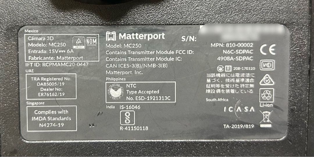 美品　Matterport pro2 カメラ　高級ハードケース付