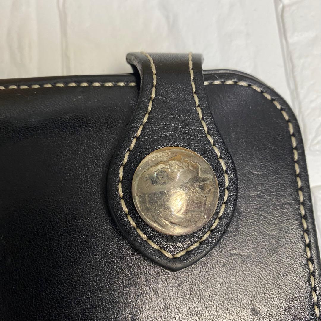 KC's レザーロングウォレット ブラック コンチョ 長財布　本革　ケイシイズ