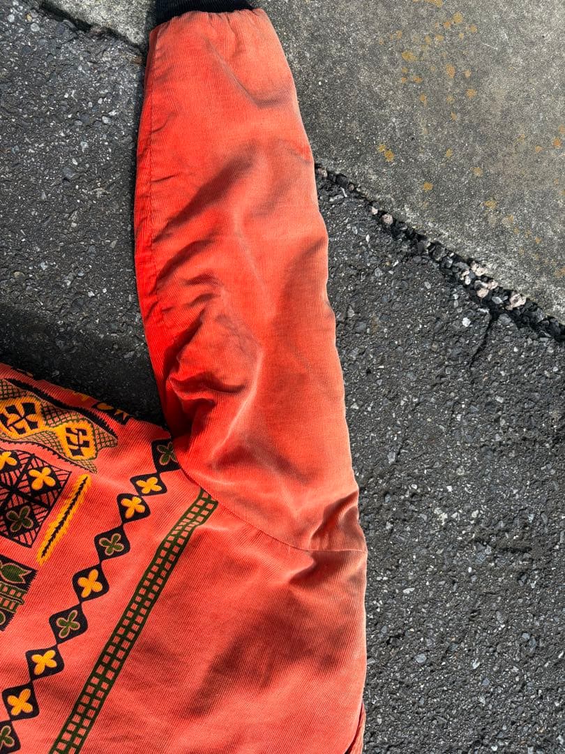 50s プリントコーデュロイ ジャケット ネイティブ柄 スポーツジャケット