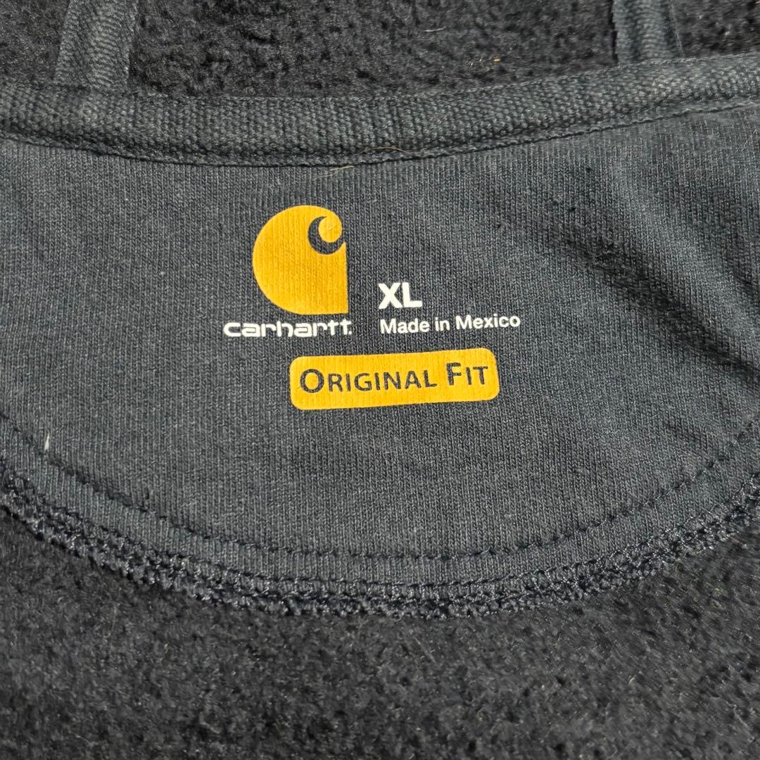 カーハート carhartt パーカー　フルジップ　サンフェード　ネイビー　紺色