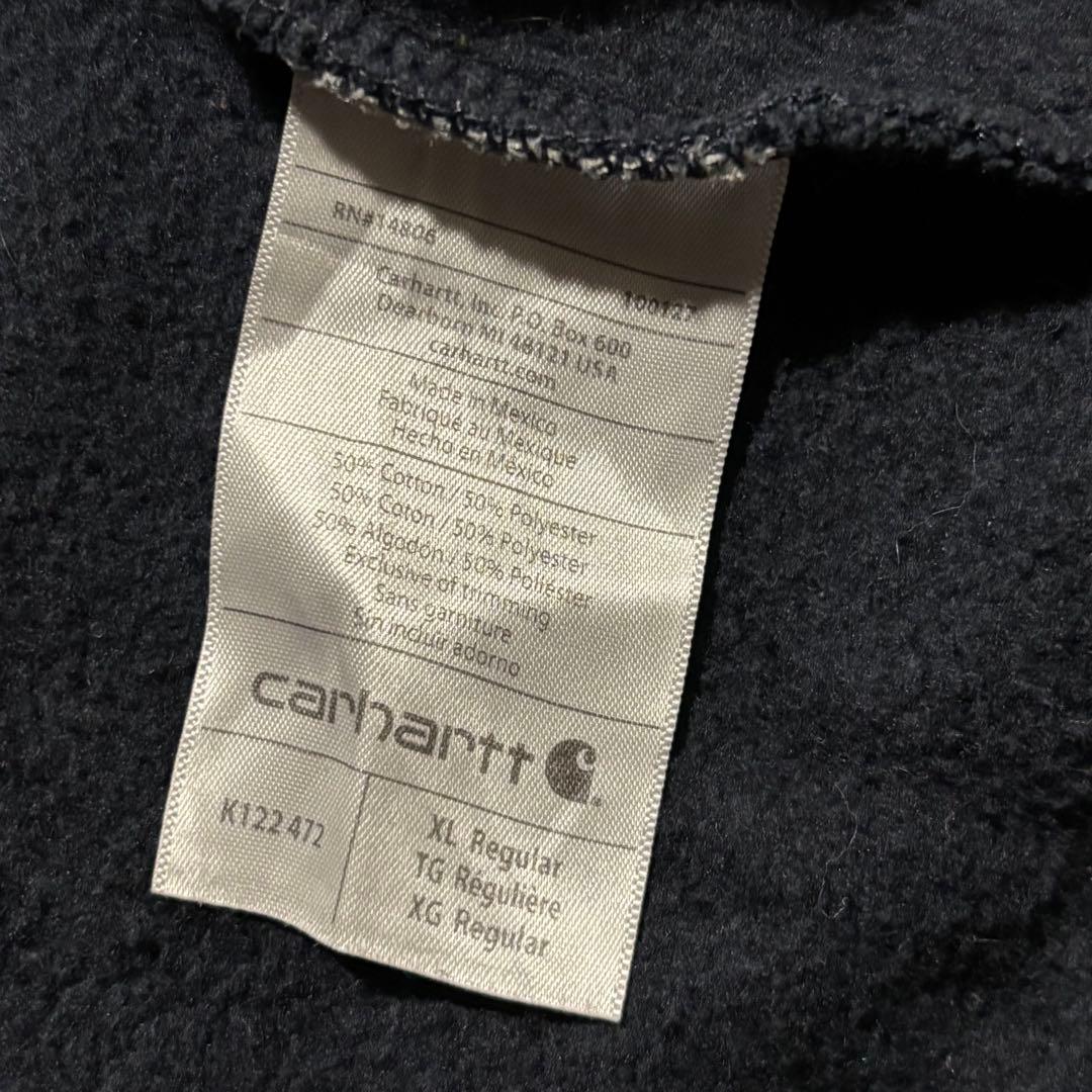 カーハート carhartt パーカー　フルジップ　サンフェード　ネイビー　紺色