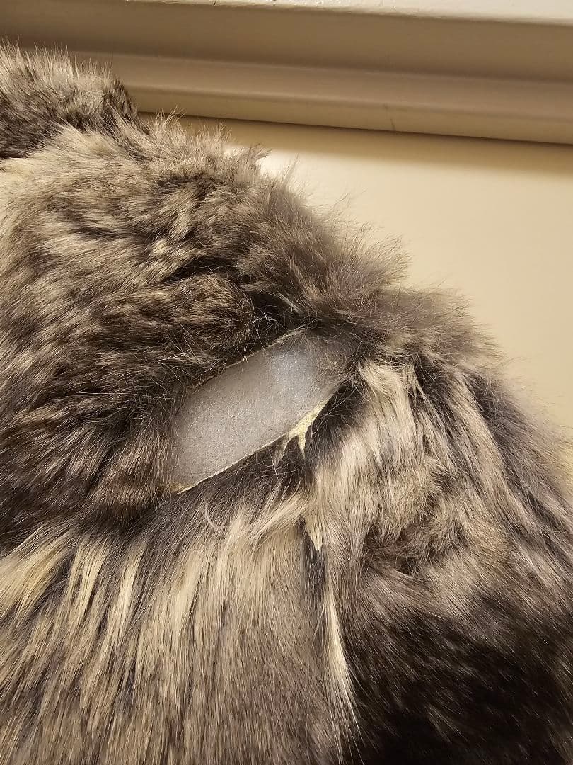 DAMAcollection　カシミア100%コート　チンチラファー襟