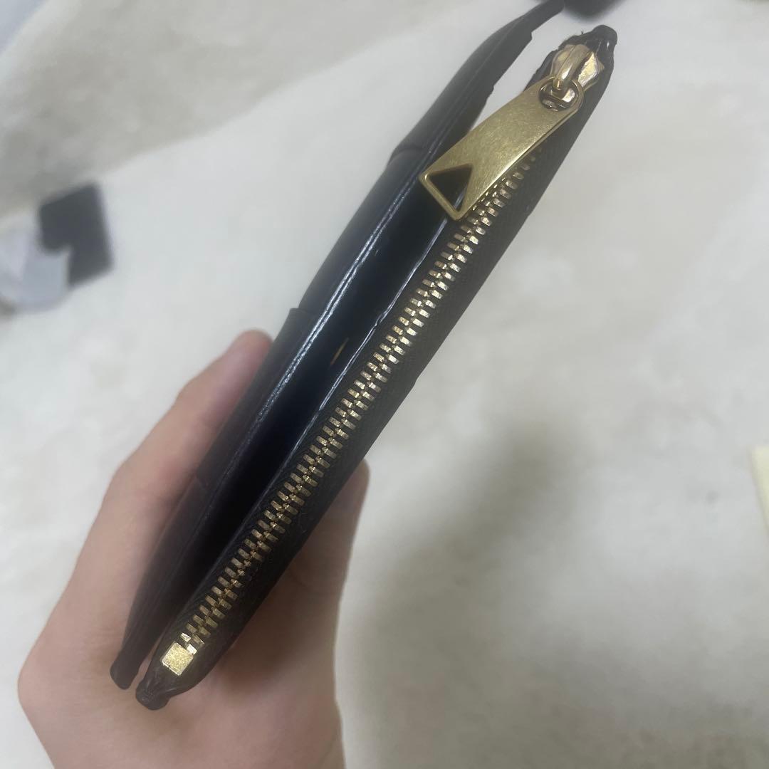 ✨極美品✨ボッテガ　長財布　二つ折り　カセット　ミディアム　レザー　ブラック　黒