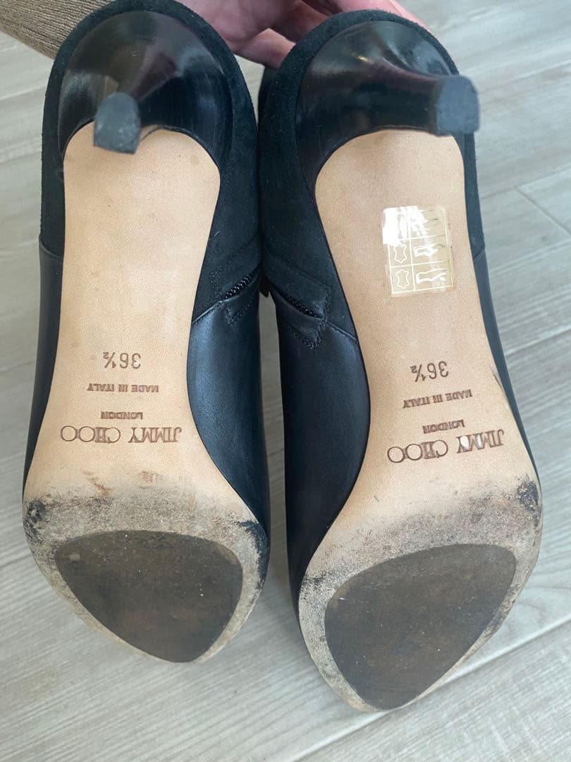 【smilemom】Jimmy Choo ブラックレザー&スエード