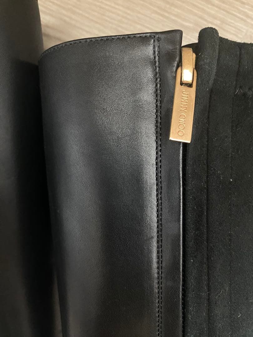 【smilemom】Jimmy Choo ブラックレザー&スエード