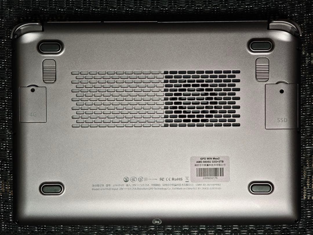 Windowsノート本体 GPD Win MAX2(2021) Ryzen6800U 32GB 2TB