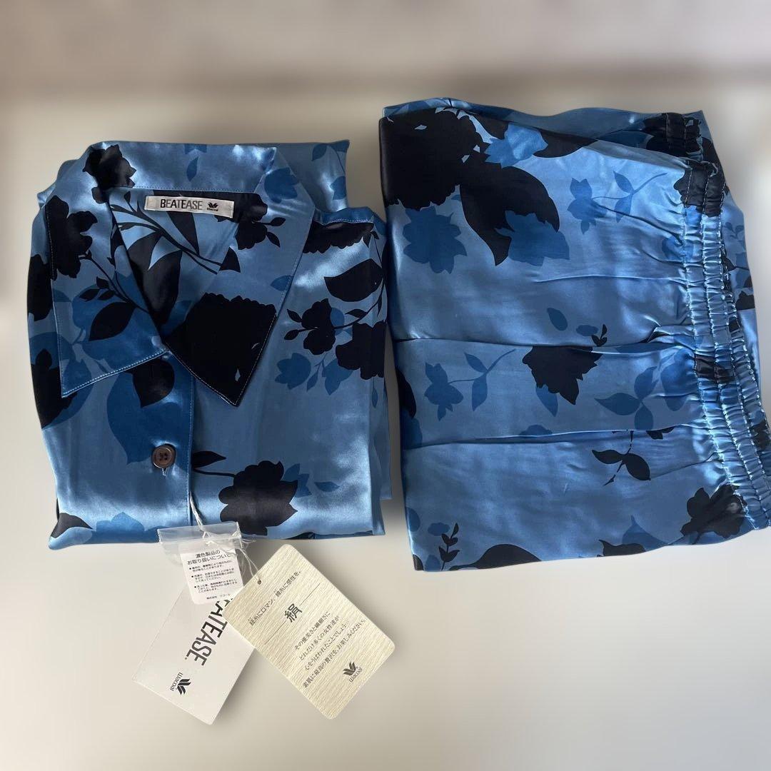 は*ん様 BEATEASE 花柄　絹　シルク　パジャマセット