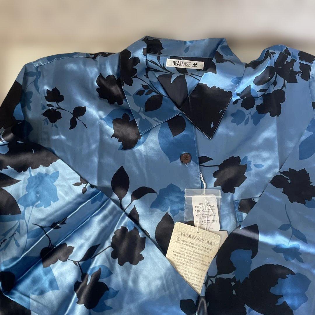 は*ん様 BEATEASE 花柄　絹　シルク　パジャマセット