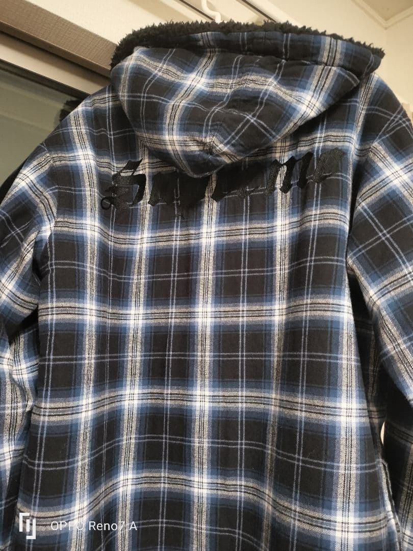 Supreme Hooded Flannel Zip Up Shirt Sサイズ