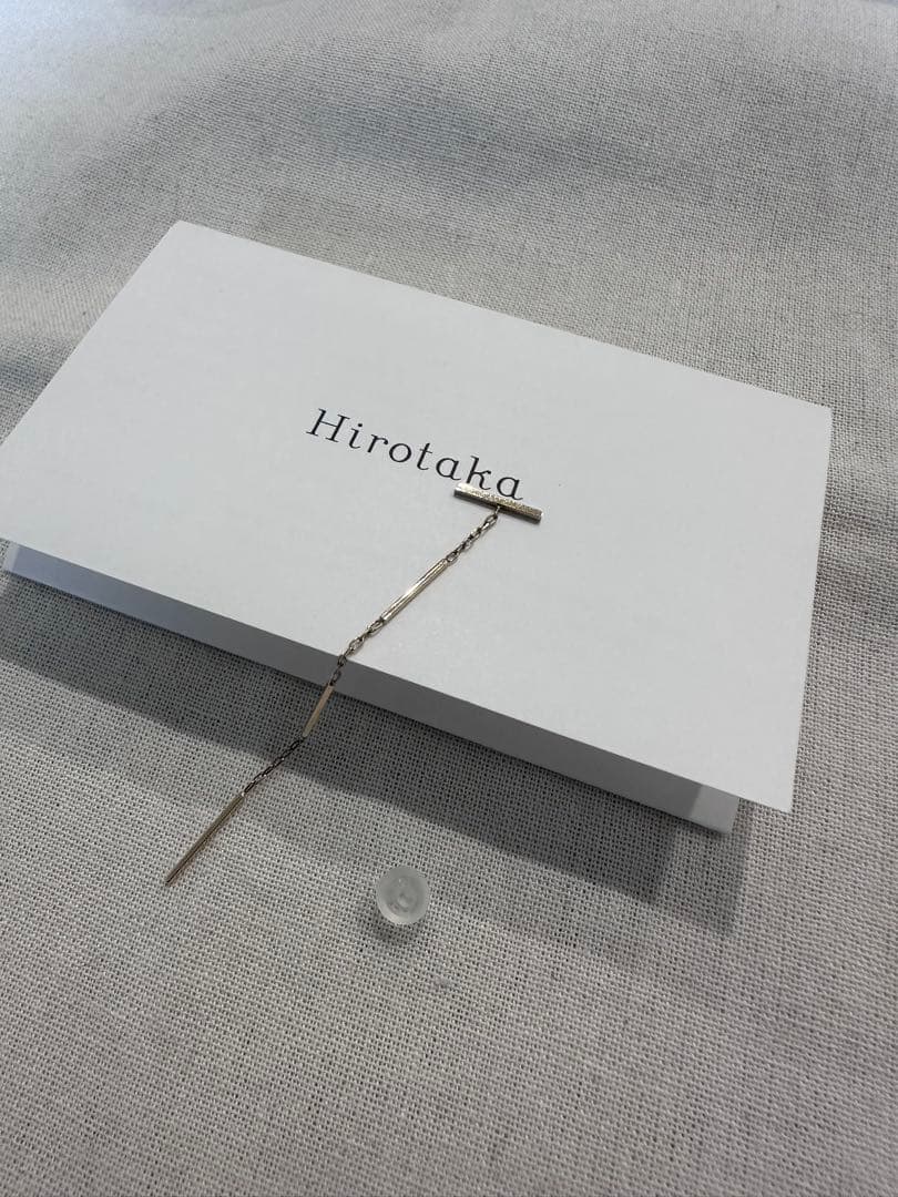 hirotakaヒロタカ　トグルチェーン ピアス　片耳　K10YG 3連