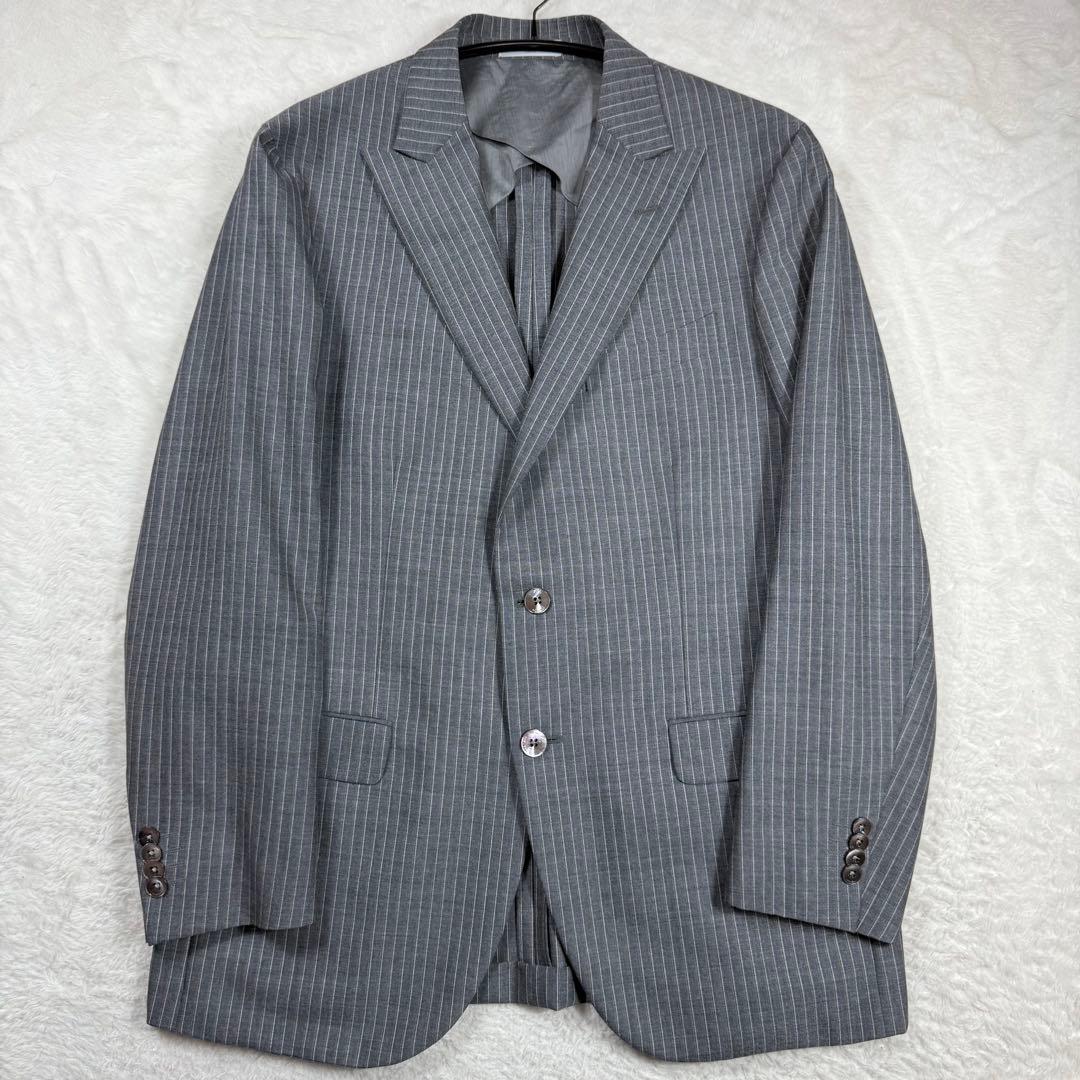 極美品 BOGLIOLI スーツ セットアップ 現行タグ ストライプ 50