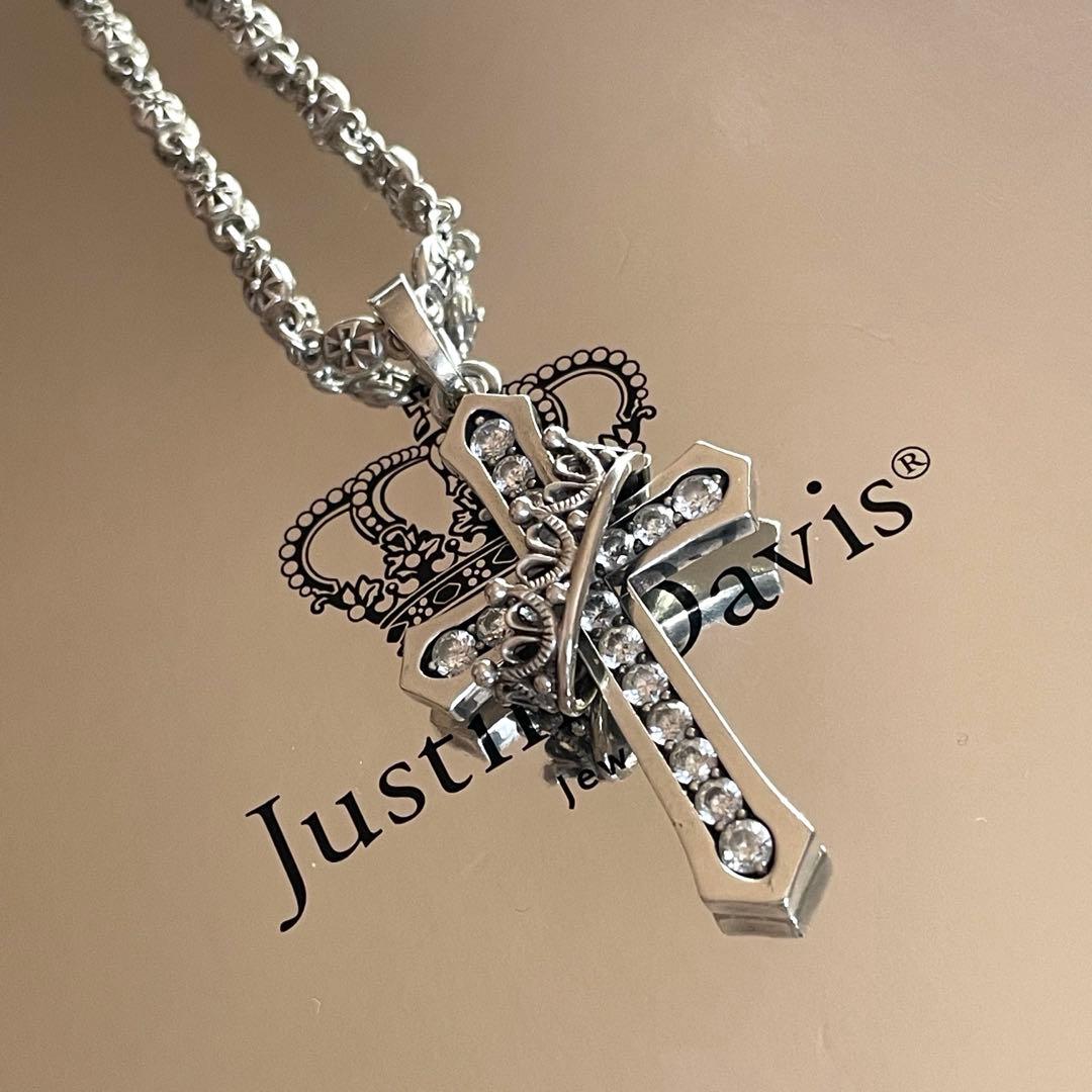 〖Justin Davis〗CROSS WITH CROWNペンダント