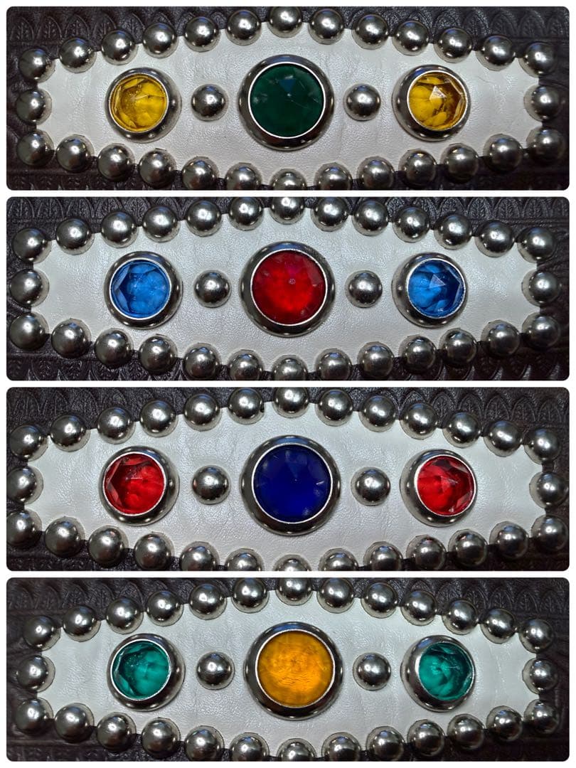 ⭐️美品⭐️レア⭐️エースウエスタンスタッズベルト⭐️マルチカラーストーン⭐️34インチ