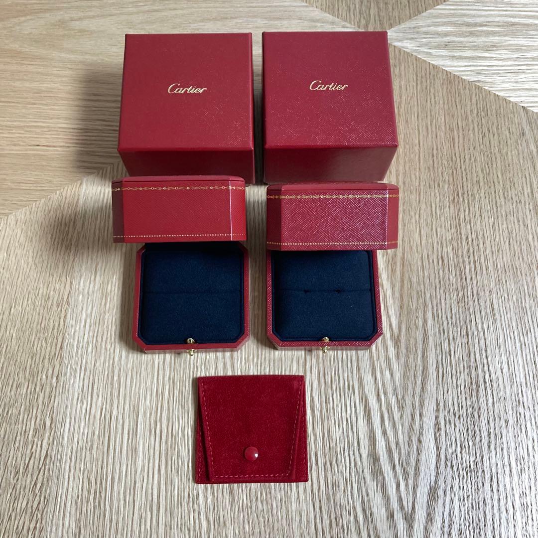 【新品】Cartier 指輪入れ 赤いジュエリーボックス 小物入れ　スエード