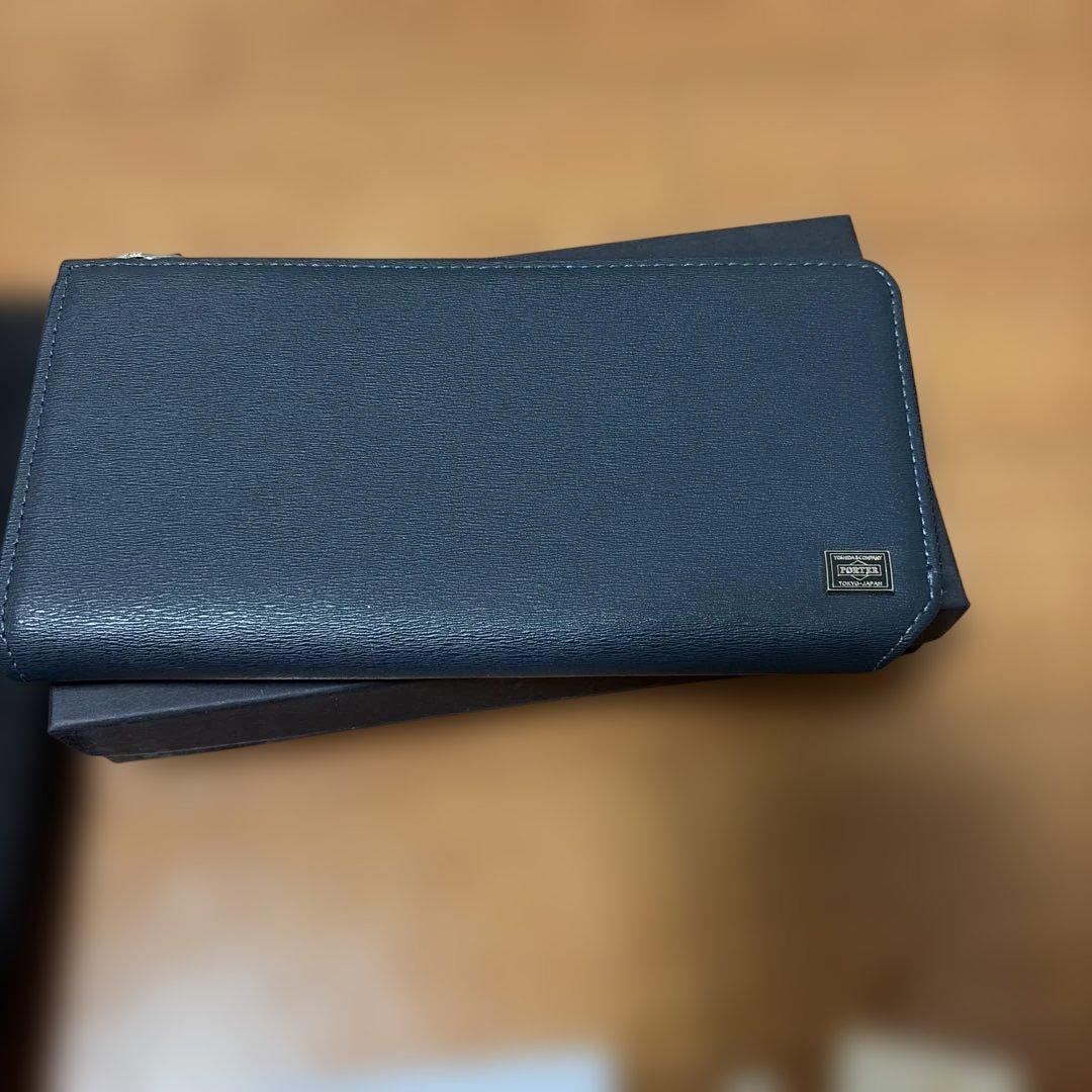 PORTER CURRENT ポーターカレント L字ファスナー 長財布 ネイビー