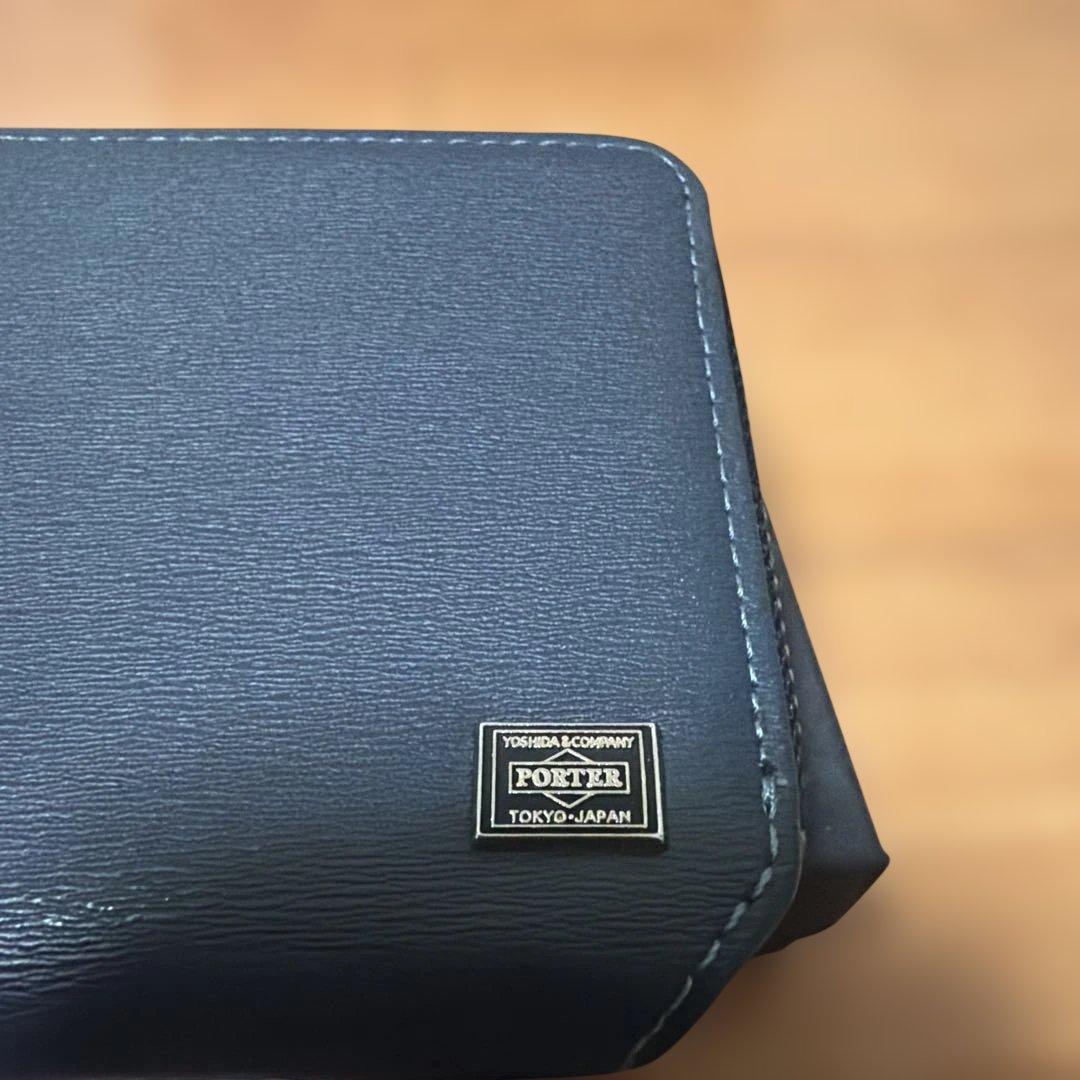 PORTER CURRENT ポーターカレント L字ファスナー 長財布 ネイビー