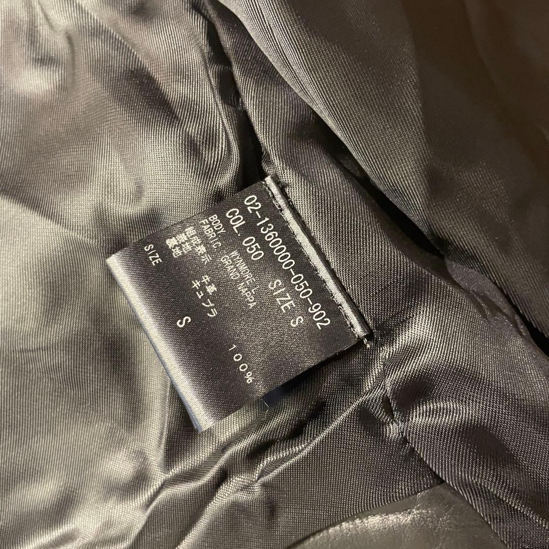 21AW theory シングルライダースジャケット S ブラック