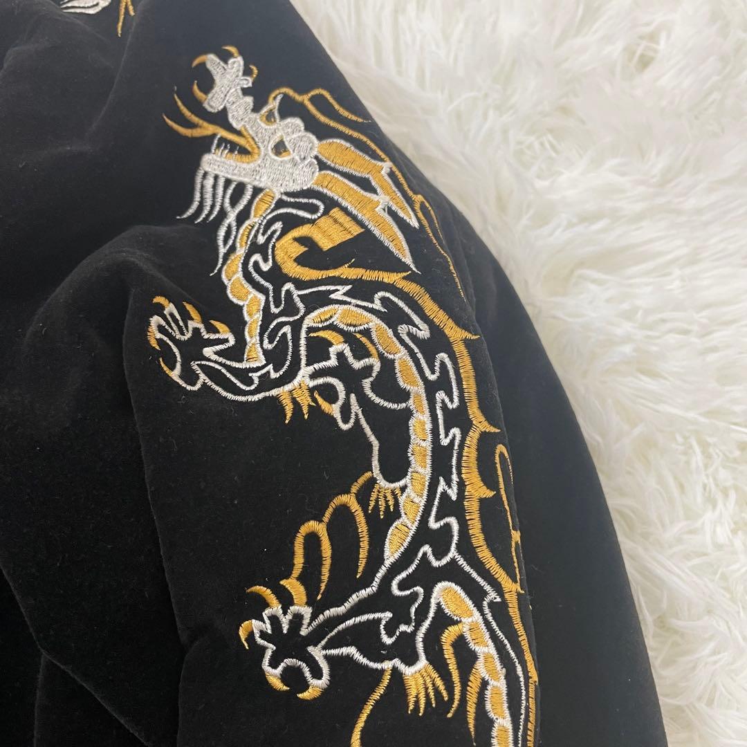 【JJJ着用】　希少　スカジャン　鷲　ドラゴン　別珍 キルティング　ベトジャン