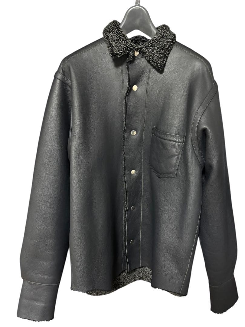 ジャケット・アウター POSTELEGANT Mouton Shirt Jacket