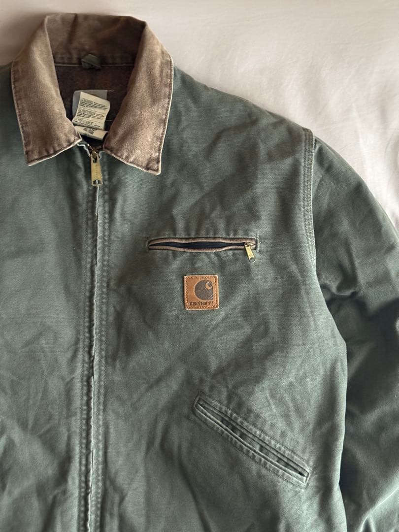 希少 カーハート デトロイト ジャケット J76 MOS モス グリーン