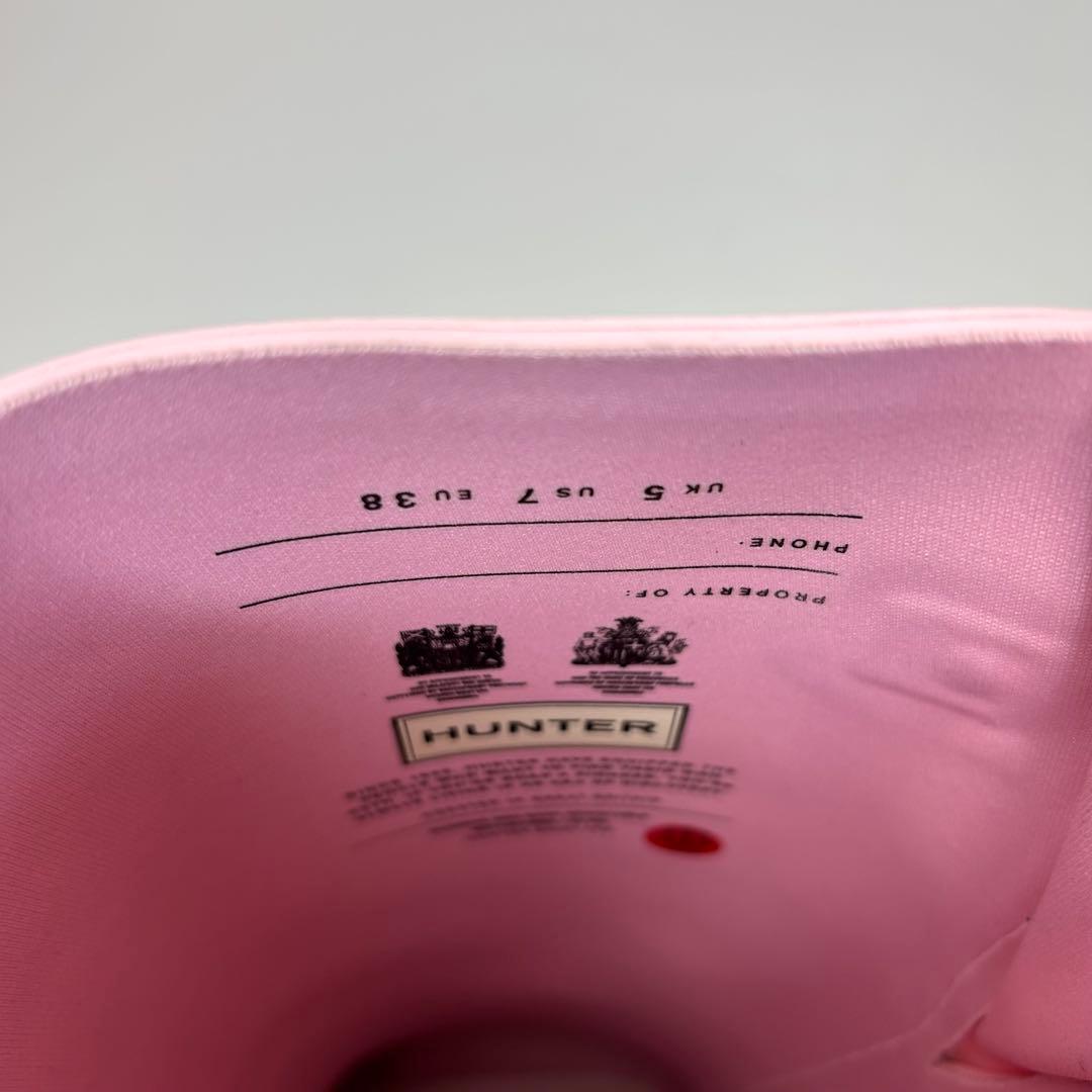 【極美品】HUNTER 長靴 レインブーツ ピンク 24㎝