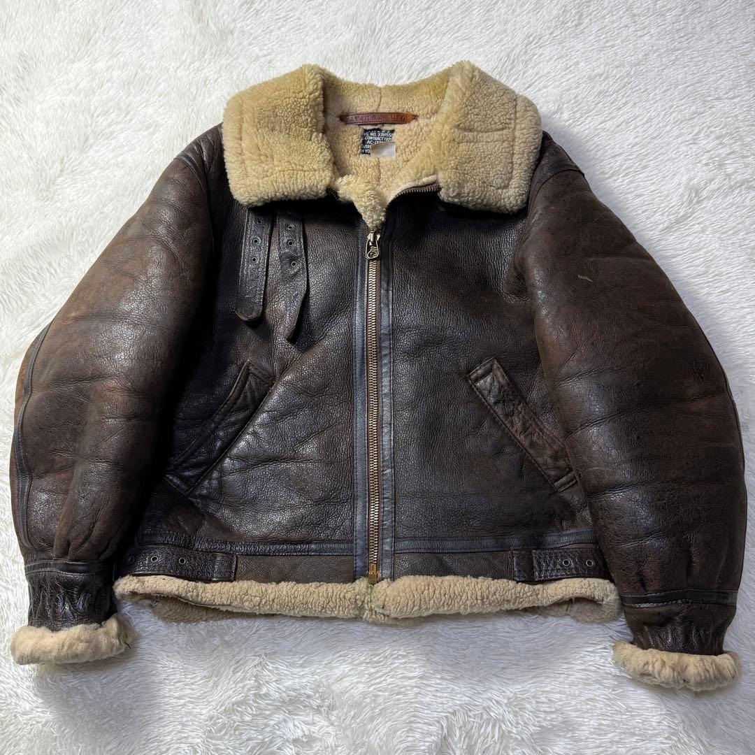 【USA製】 AVIREX B-3 ムートン フライトジャケット 40 短丈