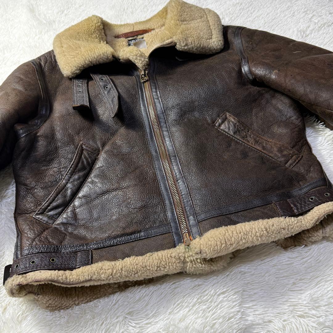 【USA製】 AVIREX B-3 ムートン フライトジャケット 40 短丈