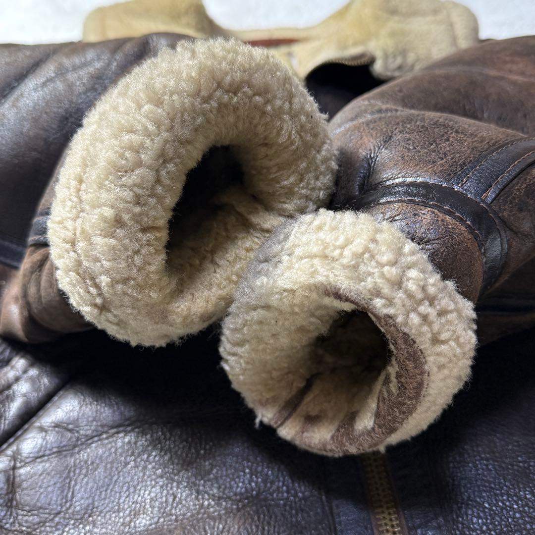 【USA製】 AVIREX B-3 ムートン フライトジャケット 40 短丈